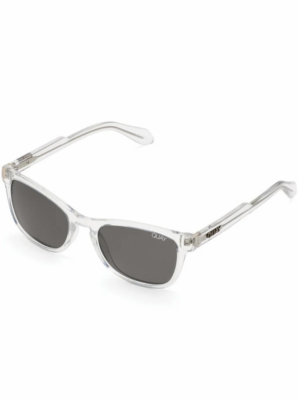 Quay Australia ‘Hardware Mini’ Unisex Polarized Sunglasses in “Clear / Smoke”